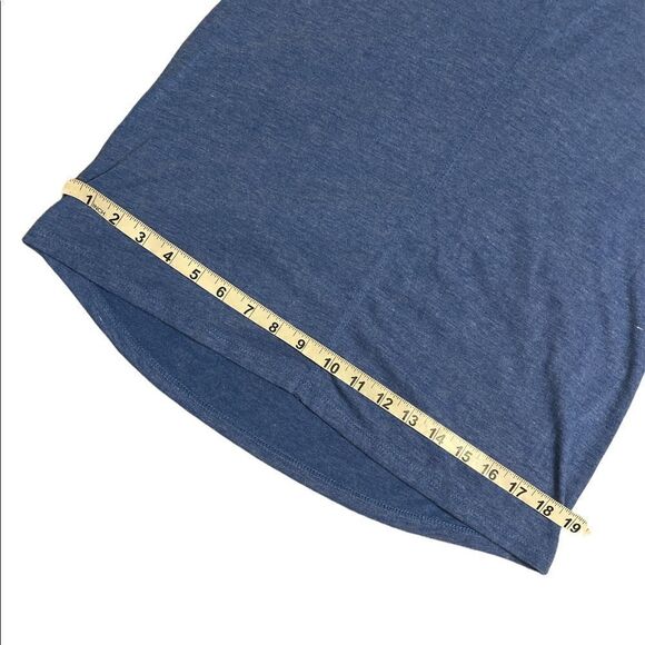 Blue draping back yoga top - Picture 11 of 11